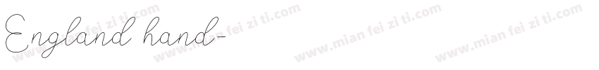 England hand字体转换
